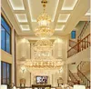 Modern European Crystal Chandeliers Lights Fixture LED Light American Chandelier Big Long Hotel Home Indoor Lighting Dia80cm/100cm/120cm