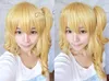 Projekt / Flandre Scarlet Kurze milchblonde lockige Cosplay-Perücke mit Clip-On-Schwanz