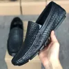 Black Designer Mens Loafers Luxury Dress Shoes Driving Genuine Leather Italian Slip on Casual Shoes Fashion High Quality Flats With Box