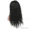 プリューックされた無腸式フルレース女性のための人間の髪のウィッグ250密度ブラジルの巻き毛フルレースウィッグベイビーヘア3458688