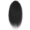 Grube Yaki Virgin Human Włosy Pony Tail Kinky Proste Ponytails Natural Ponytail Hairpieces Włosy Ogony Sznurek Ponytail Rozszerzenie