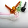 Färgglada Pyrex Glass Oil Burner rökrörsrörrör Tobco Herb Nails för Bong Dab Rig