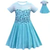 2020 Verão Clother Snow Queen II fantasia vestido de princesa para meninas Princesa festa de Natal Costume Crianças manga curta Vestidos M947