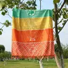 15075cm Polyester Chakra Tapestry Yoga Rug Chakras Tassel Randig golvmatta Sarongs strandvägg hängande resesjal KKA78803265685