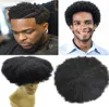 4mm Afro Curl Full Lace Toupee Mens Wig Chinese Virgin Human Hair Pieces Replacement for Black Men