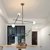 Gästrumsstudie Glass Bollmolekyler Pendant Lamp Post-Modern Simple American Magic Beans Long Pipe Pendant Light