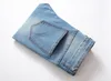 Frühling Männer Zerrissene Jeans Slim Fit Sky Blue Mehrere Loch Denim Hip Hop Casual Männlichen Zerstört Hosen Taste Hosen 254