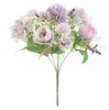 Ramo de hortensias de 7 cabezas, simulación de hortensia, ramo de peonías, flores para boda, accesorios de fotografía de boda, decoración del hogar