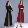 Elegante oosterse etnische kleding lange qipao jurken moderne Chinese vrouwen cheongsam volledige mouw Vietnam Ao Dai stijl robe tang pakjurk