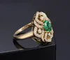 Оптовые горячие продажи изысканного нового стиля открытие кольца Корейский розовый кольцо Изумрудное розовое золото