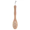 Natural Boar Bristle Too Bath och Body Borste Back Brush med långt handtag Exfoliate Skin Brushes