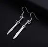 20Pair/lot Silver Plated Trendy Vintage Knife charms Shape Dangle Earrings for Women Retro Drop Earrings Jewelry Party Gifts new