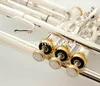 Продажа LT180S37 Trumpet B Flat Посеребренная профессиональная труба Музыкальные инструменты с футляром 8955621