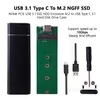 M.2 NGFF SATA SSD USB 3.0 / 3.1 Tip C Harici Sürücü Muhafaza Kılıfı W / UMP Siyah Renk.
