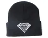 Venda quente inverno Chapéu Cap Beanie lã de malha homens mulheres Caps chapéus diamante bordado Skullies quente Gorros Unisex frete grátis MO46