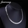 JUWANG Bridal Jewelry Sets For Brides Cubic Zirconia Crystal Simplicity Earrings And Necklace Jewelry Sets Gift