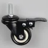 2 polegadas rodízios Mute resistentes ao desgaste Universal Roda de borracha preta Caster Wheels Truckle Trundle Comercial Móveis CCA11500-A 150pcs