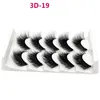 3D Cílios Falsos 5 Pares Handmade Grossa Beleza Maquiagem Eyelash Extensões Faux Fibra Falske Eye Choes Kit
