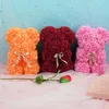 25cm 17 couleurs Creative Teddy Bear Fleurs pe rose flower fête Décoration de mariage Romantic Valentin Day Cadeaux Red Pink4099707