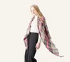 Fashion-40 Kolory Kobiety Szaliki Plaid Siatka Tassel Wrap Oversized Check Check Shaw Neckerchief Trójkąt Kocowy Szalik CCA11218 12 sztuk