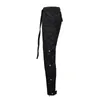 heren cargobroek Zwart Straat Mannen Side Snap Cargo Broek Hip Hop Slim Fit Lint Tailleband Track Pants266E