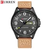 New Curren Sport Quartz Watch Imperproof Mens Watches Top Brand Luxury Geatine Le cuir Date Date Week Renogio masculino3974872