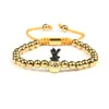 Gold Plated Copper Pineapple Bracelet For Women Dainty Gifts Friendship Bracelet Jewelry 6mm Stainless Steel Bracelets Bangle For Men