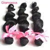 Glamoureuze losse golf menselijk haarbundels 3 stuks Topkwaliteit Mode Golvende Peruaanse Indain Maleisische Braziliaanse Virgin Hair Extensions WEFT