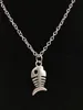 HOT 5PCS / LOT Antique Silver Красивые Fishbone / рыбы кости подвески ожерелья шарма женщин способа ювелирных изделий Курортная Подвески подарка ювелирных изделий - 98