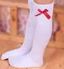 Chaussettes bébé filles enfants douce princesse Bowknot rayé botte chaussette infantile hiver genou haute chaude chaussettes mignonnes enfant en bas âge chaussettes en coton solide TLZYQ632