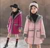 Girl's coat plus velvet thick coat 2020 new Korean children's suede lamb wool mid-length windbreaker WY431