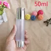 30ml50ml Empty Airless Pump Dispenser Bottle Refillable Lotion Cream Containers Easy to Carry Frosted Bottles