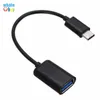 Ny typ C OTG kabeladapter USB 3.1 Typ-C Man till USB 2.0 En kvinnlig OTG Data Cable Cord Adapter Vit / svart 16.5cm