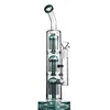 Colorful Thick Base Glass Bong Triple Arm Tree Hookah Bubbler Bongs Dab Rig Smoking Water Pipe 14mm Joint Oil Rigs