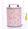 Lancheiras térmicas portáteis rodada cartoons folha de alumínio isolado refrigerador sacola carry case zipper malas de caixa de almoço com alça