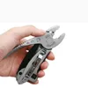 1PCmultitool Tänger Pocket Kniv Skruvmejsel Set Kit Justerbar Skiftnyckel Käftnyckel Reparera Survival Outdoor EDC Hand Multifunktionell Y2716