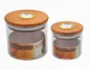 6oz 15oz airtight glass stash jar container with hygrometer in bamboo lid vacuum moisture proof dry herb food storage