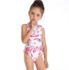 赤ちゃんの女の子の水着人魚のプリント女の子の水着水着ワンピース斜めの肩の子供水着夏の水泳衣装卸売DHW2807