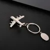 Geschenk metalen vliegtuig Keychain Buckle Mini Plane Key Chain Aircraft Model Keyring Airplane Key Chain Gifts for Men Women Kids Whole8661082