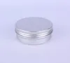 60ml Puste Włosy Słoiki Aluminiowe 60g Silver Metal Clowane Kosmetyczne Pojemniki Crafts 2OZ Mały Aluminiowy Box SN3118