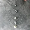 Nieuwe Transparante Vissen Lijn Ketting Dames Onzichtbare Ketting Kettingen Hangers Rhinestone Choker Kettingen Mode-sieraden