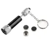 BRELONG Portable 5 LED Mini Flashlight Light Torch Aluminum Keychain KeyRing Chain Blue red silver black6743398