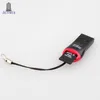 2000pcs/lot USB 2.0 MicroSD T-Flash TF Memory Card Reader whistle Style Free Shipping