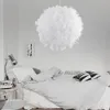 3 Colors Feather Pendant Light Droplight Romantic Dreamlike Marriage Room Clothing Store Bedroom Study Pendant Lamp