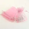 Jewelry Bags mixed Organza gift bags Jewelry Wedding Christmas Party Xmas Bags Purple Blue Pink With Drawstring 9*12cm 7*9cm kinds of size