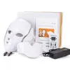 LED FACIAL MASK Skönhet Skin Föryngring Photon Light 7 Färger Mask med Neck Therapy Wrinkle Anti Acne Dra åt hudvård