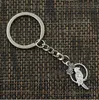 20 Sztuk / partia Klucz Pierścień Keychain Biżuteria Posrebrzane BirdCage Charms 14x28mm Kluczowe akcesoria