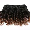 Insufláveis ​​Curly madeixas 3 / 4pcs 1B / 30/04 Ombre Cor extensões de cabelo humano cabelo encaracolado Weave Pacotes