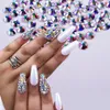 10bagset 1440Pcsbag Flat Back AB Color Crystal Nail Rhinestone 3D Jewelry Glass Diamond Gems Nails Art Decoration DIY Craft Rh2119203