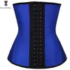 Shapers Feminino Super Firm Federal Treinador Cincher Solid Underbust Underbustt Plus Tamanho 6xl Latex Wasit Bustier 3 linhas ganchos olhos Korset Hot